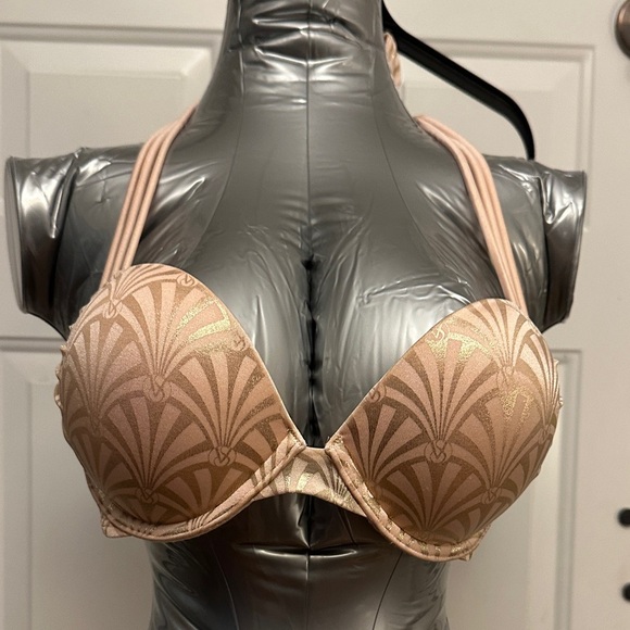 victoria secret Gold Shell Bombshell push up bathing suit top size 32B - Picture 1 of 11